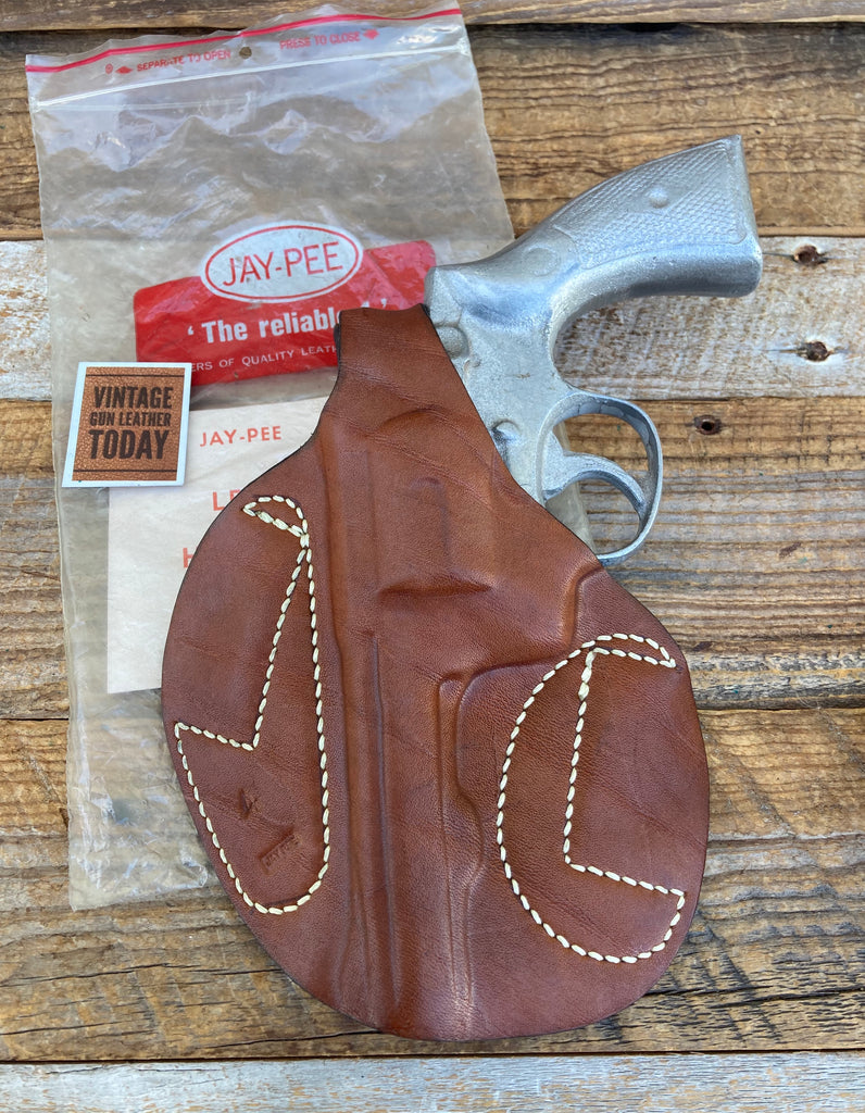Vintage JAY PEE Brown Leather OWB Holster For S&W K Frame 5" Model 10 Revolver