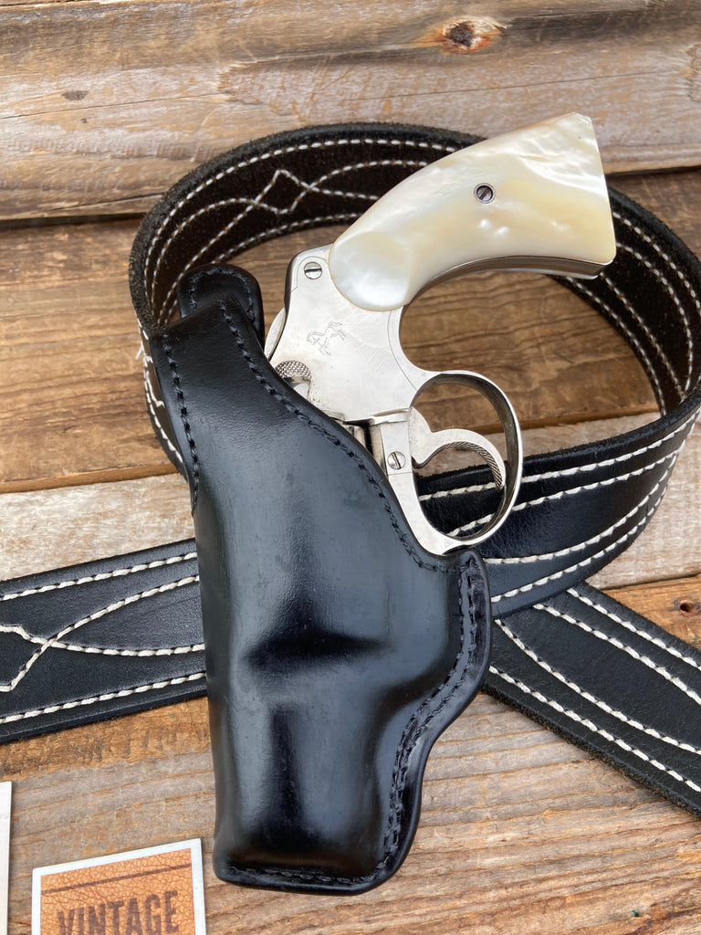 Alfonsos Black Leather Lined 2" Colt Detective Revolver Colt Detective Left