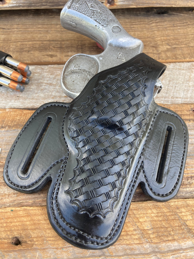 Alfonso's Black Basketweave Leather Holster for S&W K Frame 2 1/2 Revolver