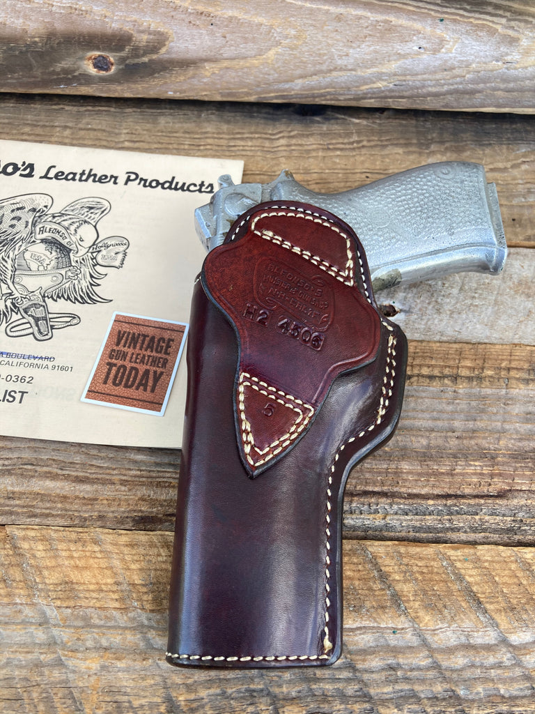 Alfonsos Of Hollywood Cordovan Leather Lined Holster For S&W 4506 Reinforced Lip