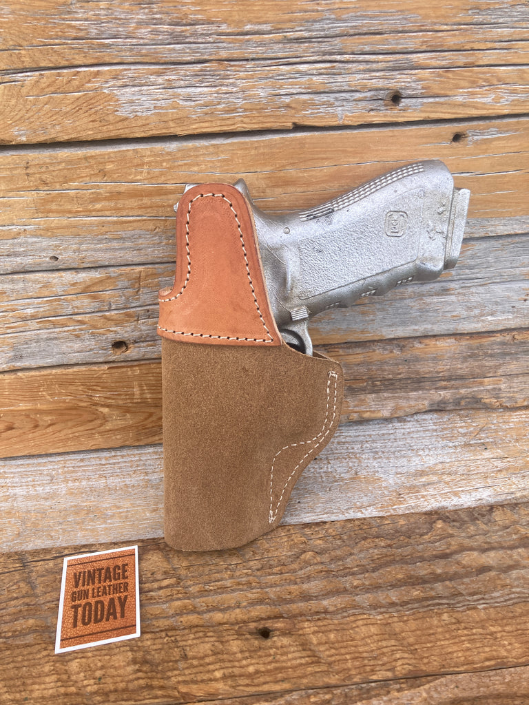 FALCO Brown Leather IWB Lined Holster For Glock G17 G22 G31 Right