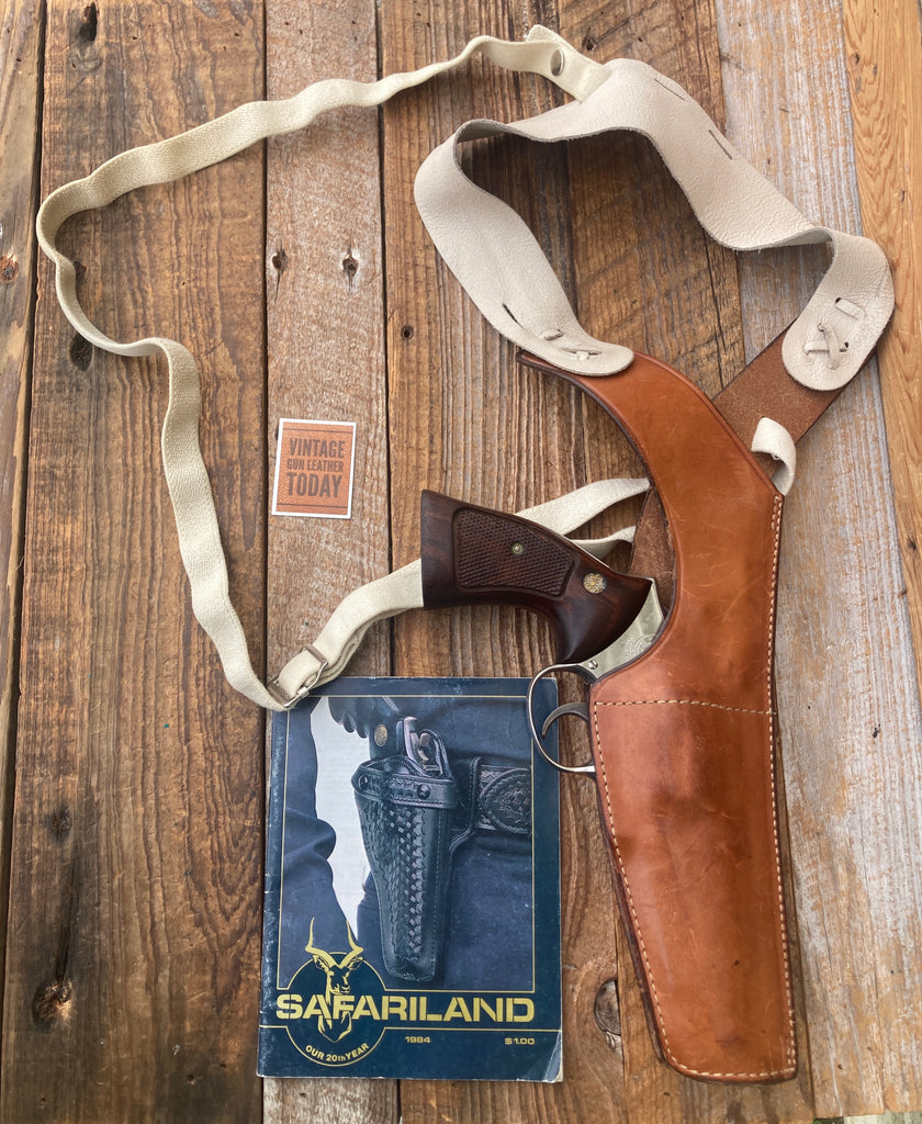 Vintage Safariland Brown Leather Shoulder Holster For S&W K 4" Medium Revolver