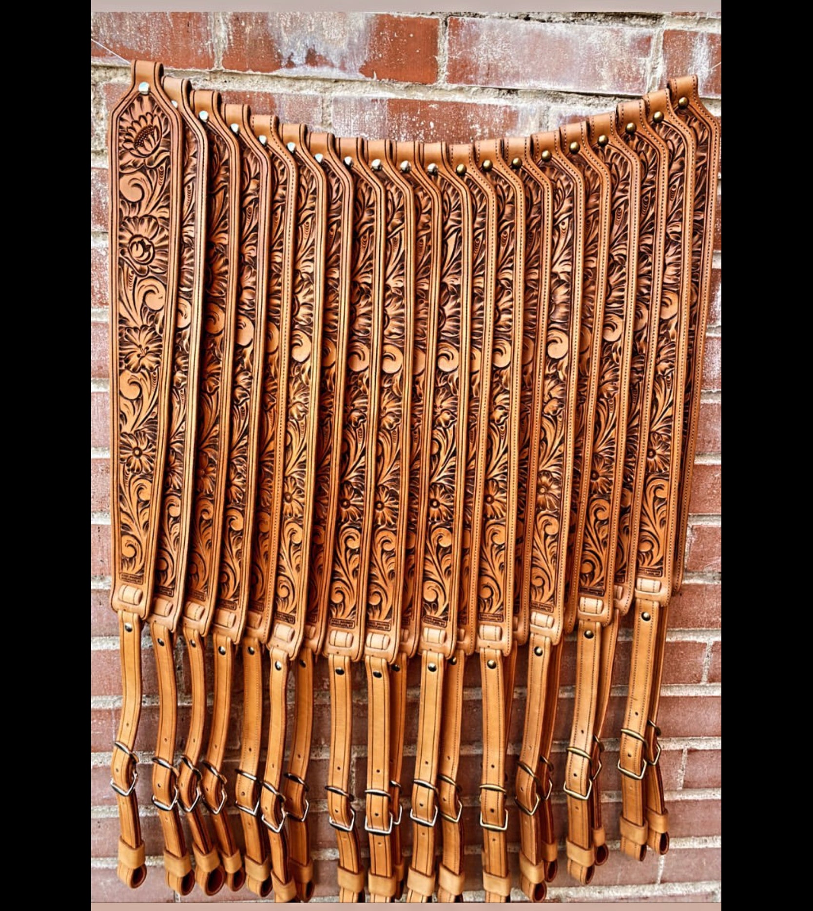 Flower Rifle Sling Beautiful Custom Hand Floral Carved Suede Lined Rifle Slings Hannig Le ...