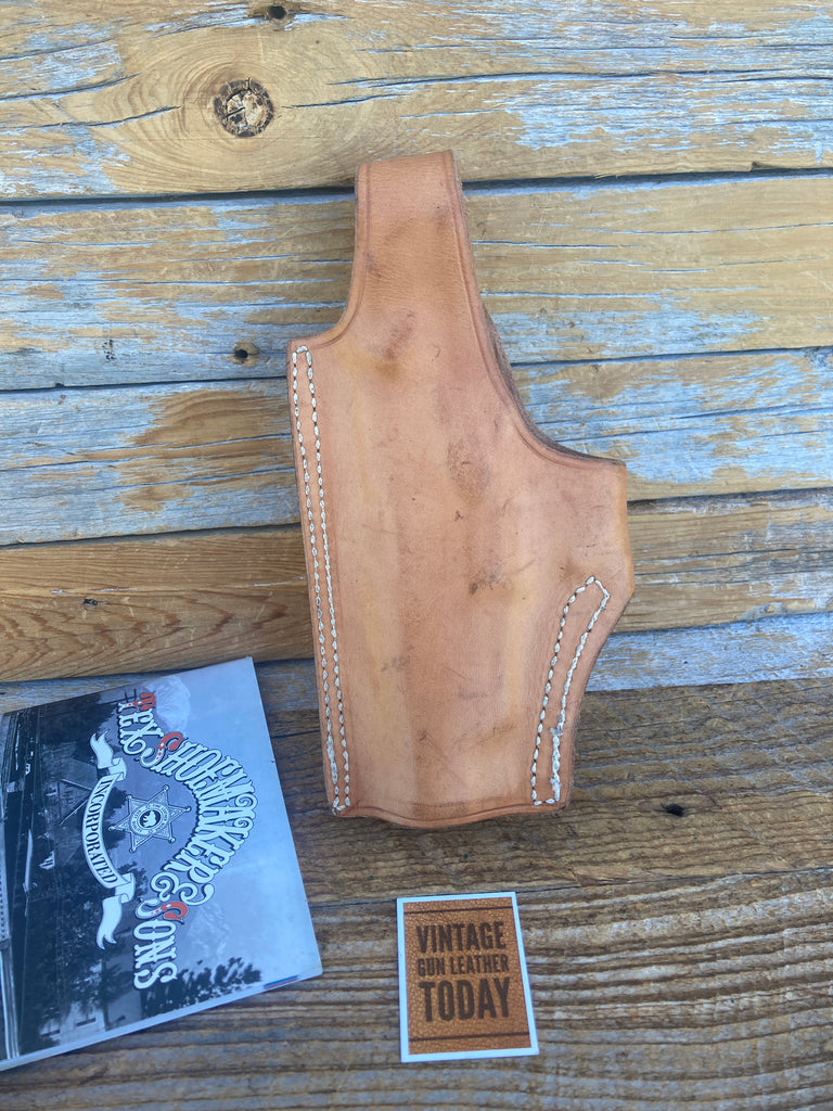 Vintage Tex Shoemaker 51PL OWB Paddle Holster For Ruger P91 Plain Brown LEFT