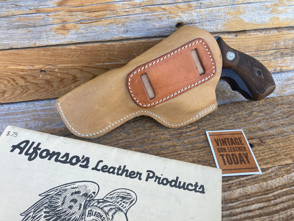 Vintage Alfonsos Light Brown Leather IWB Holster For S&W Model 36 3" Right Left