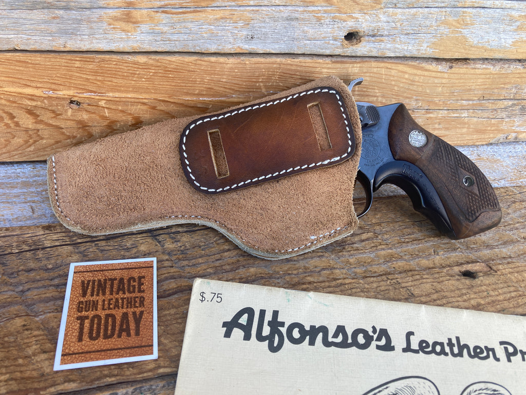 Vintage Alfonsos Brown Leather IWB Holster For S&W Model 36 3" Right or Left