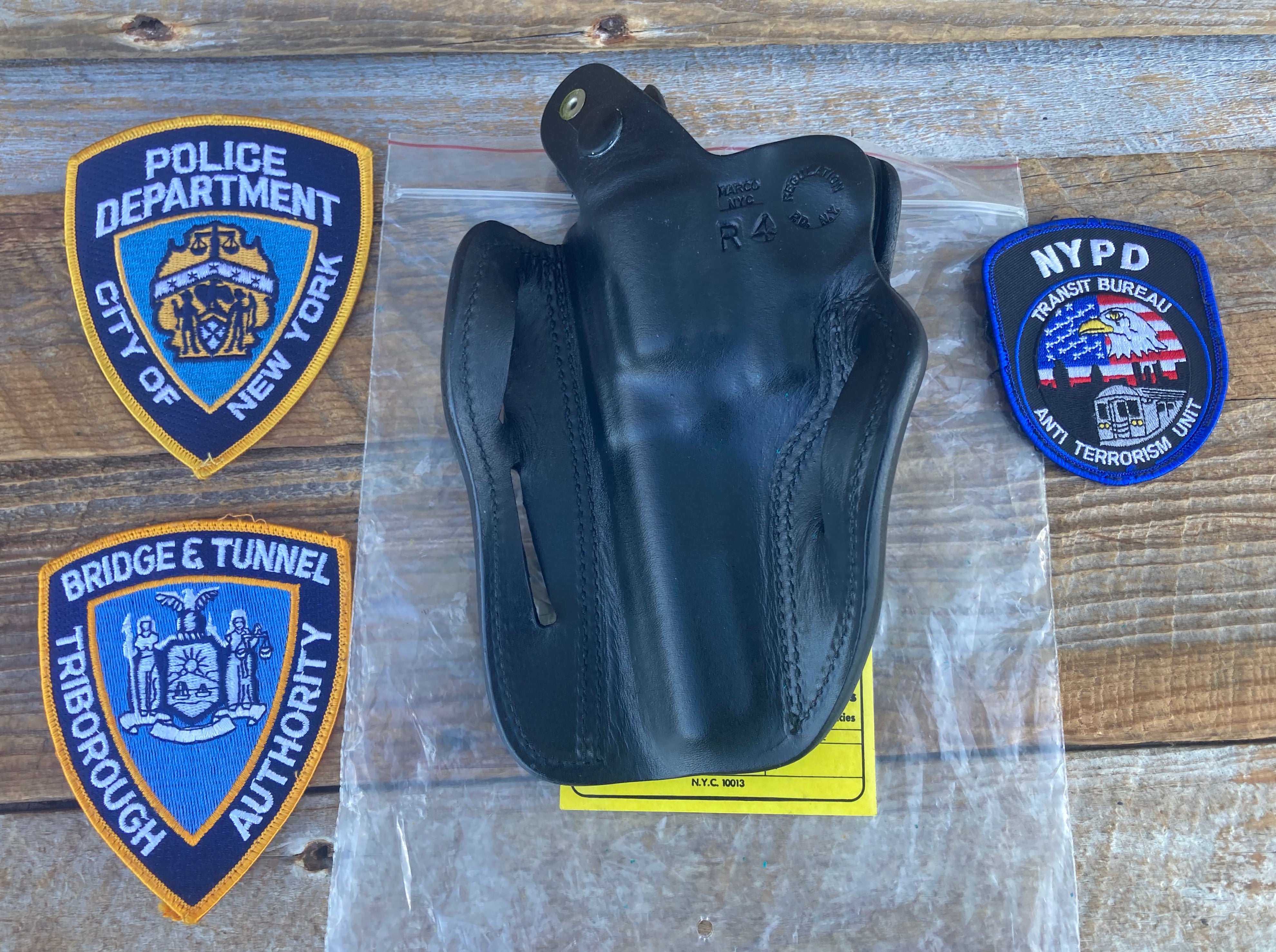 Vintage 1990's MARCO Black Leather Holster For NYPD 4