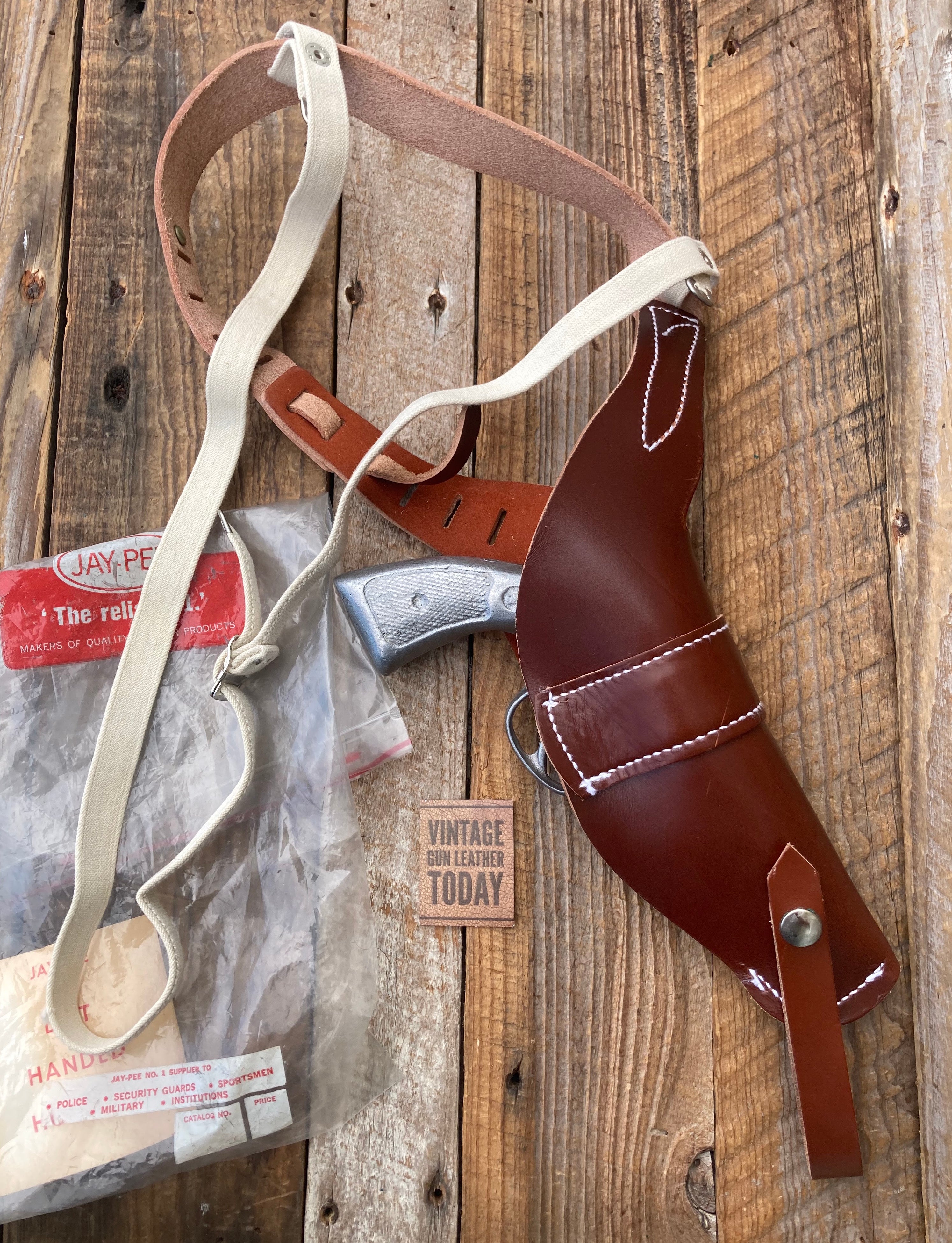 Vintage JAY PEE Brown Leather Shoulder Rig For S&W 4