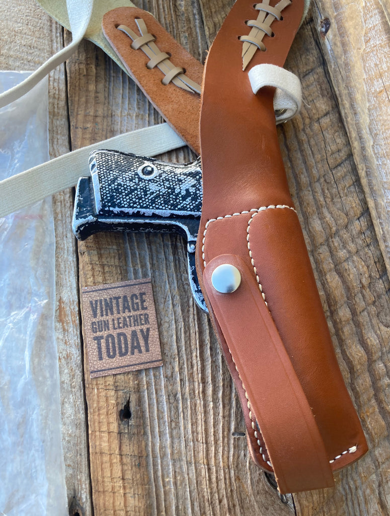 Vintage JAY PEE Brown Leather Shoulder Rig For Walther PP PPK Medium Auto  LEFT