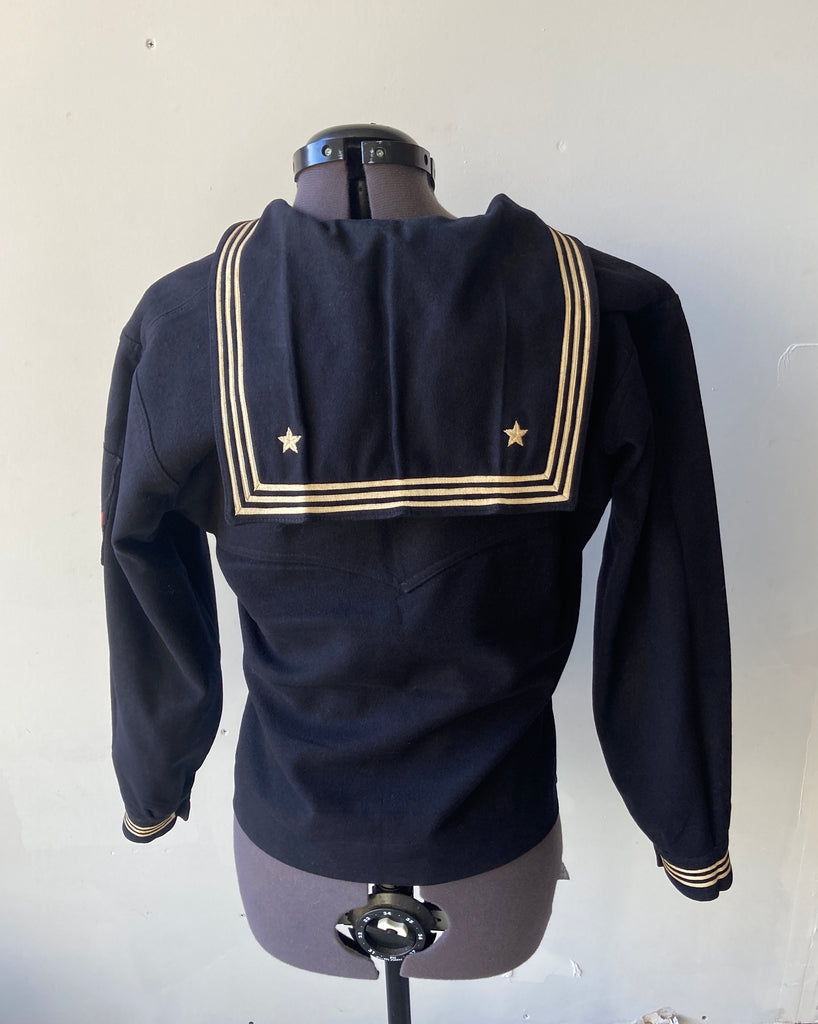 Original Military Vintage Navy Sailor Kracker Jack Blue Wool Tunic #2