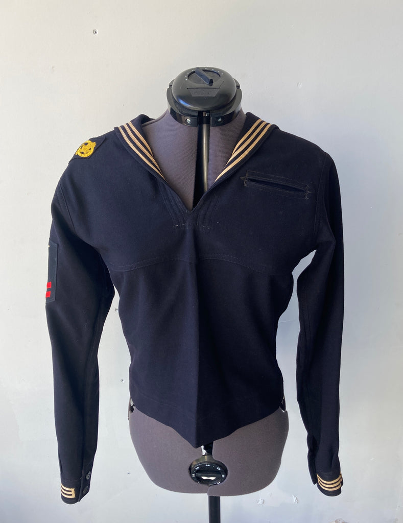 Original Military Vintage Navy Sailor Kracker Jack Blue Wool Tunic #3