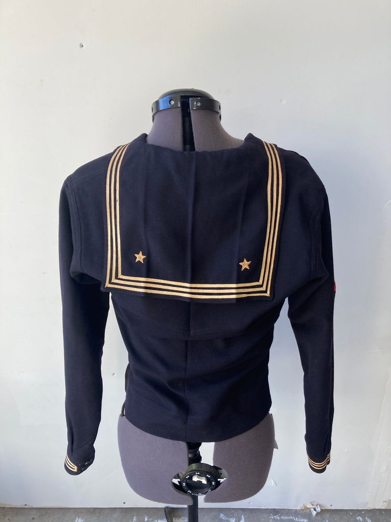 Original Military Vintage Navy Sailor Kracker Jack Blue Wool Tunic #3