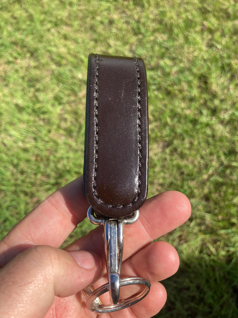 Don Hume Dark Brown  Leather  Police Duty Key Strap Hidden Hardware Nickel