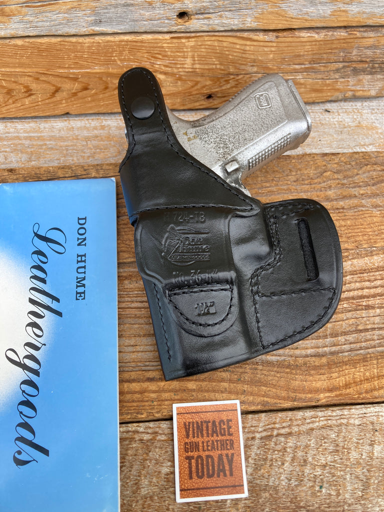 Don Hume Black Leather H724 OWB Holster For GLOCK G19 G19x G23 G32 G45 Right