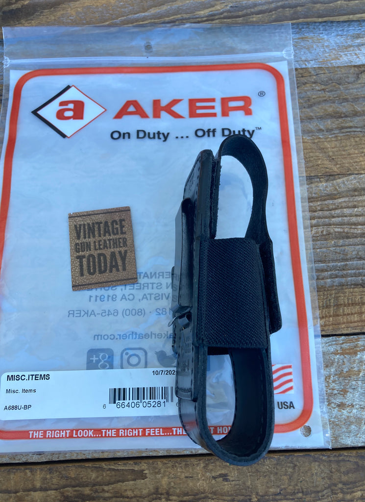 AKER Universal Radio / I Phone Holder Multi Plain Black w/ Clip 6.5" x 3" 1 3/4"