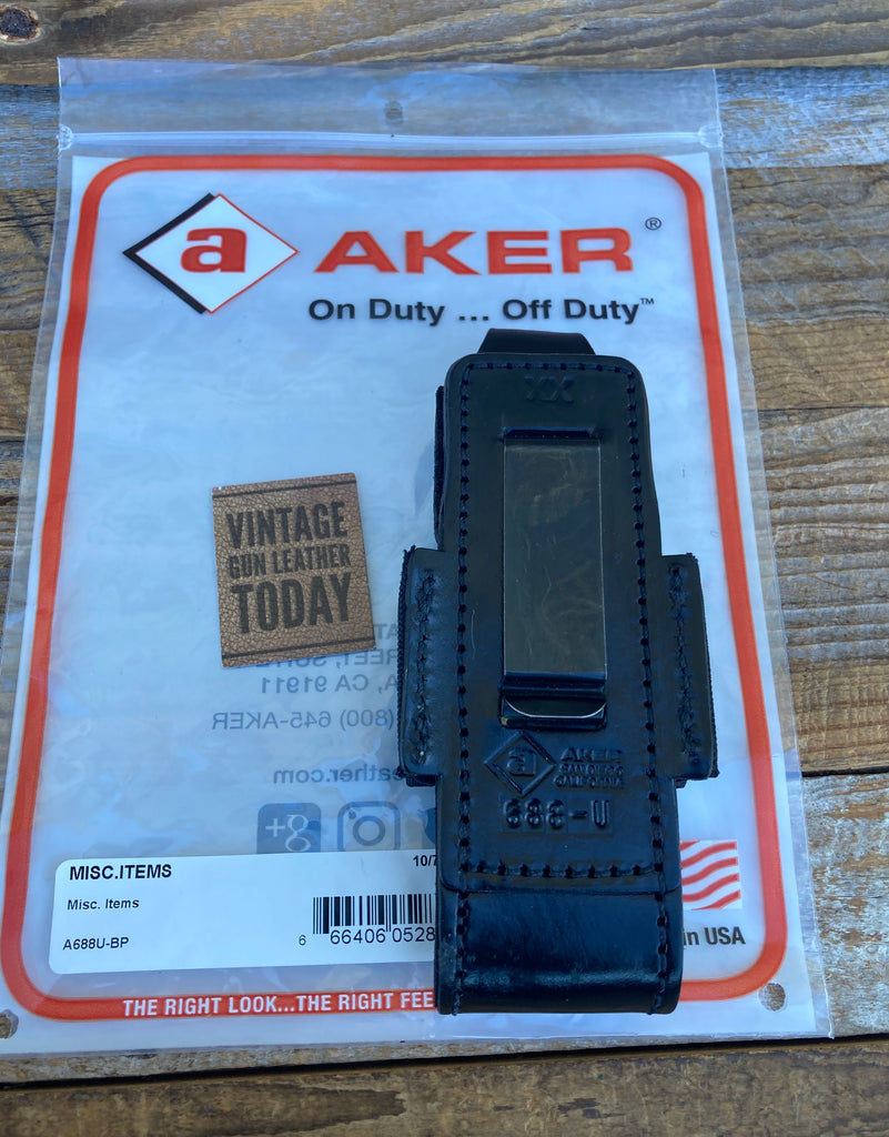AKER Universal Radio / I Phone Holder Multi Plain Black w/ Clip 6.5" x 3" 1 3/4"