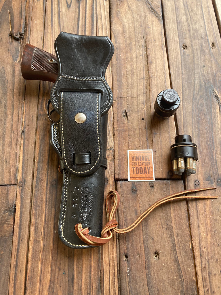 Alfonso's Black Leather Smooth Lined Western Holster for 6" K Frame