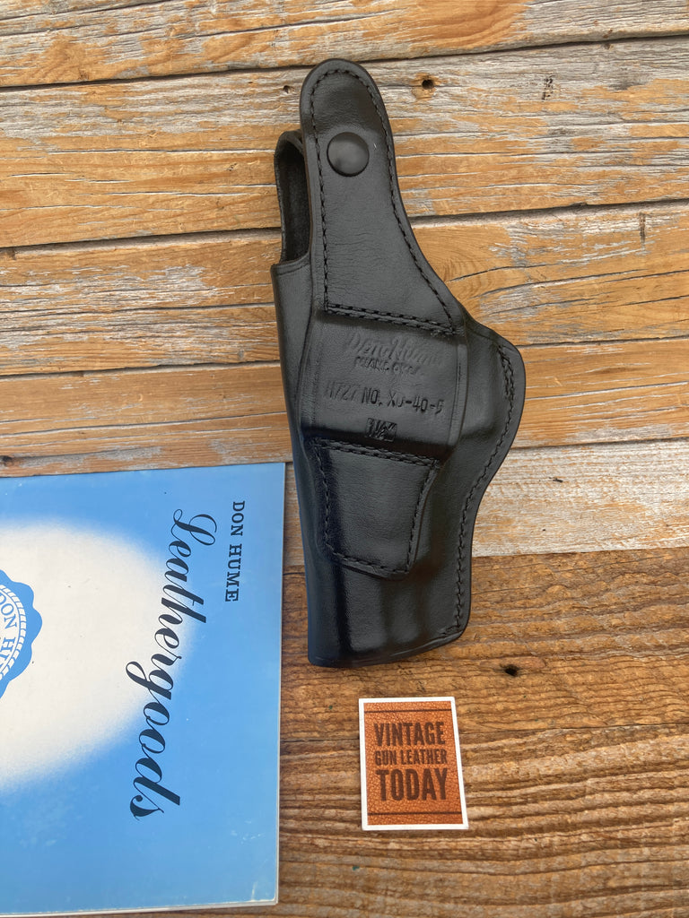 Don Hume H 727 High Ride Black Leather Holster For Springfield 9 / 40 5" Right