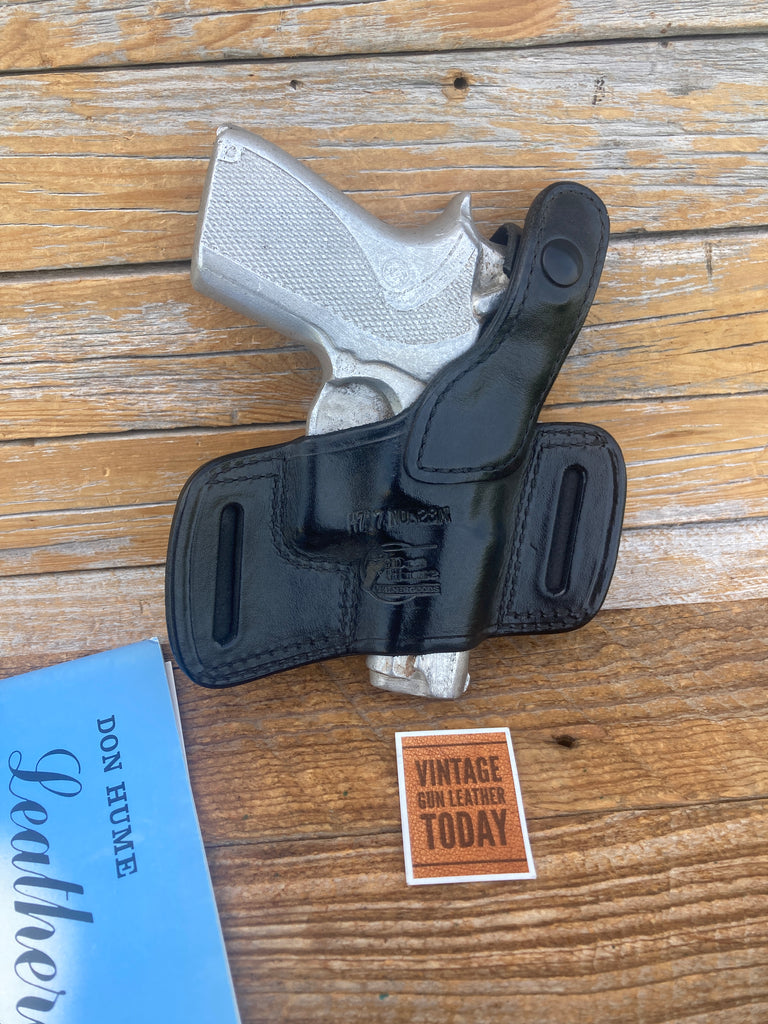 Vintage Don Hume H717 Black Leather Holster For S&W 6904 6906 3913 Square Guard
