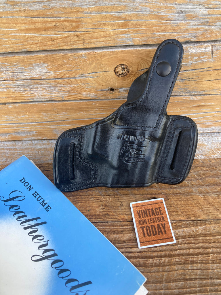 Vintage Don Hume H717 Black Leather Holster For Springfield XD 40 LEFT
