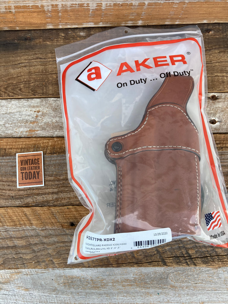 AKER Nightguard Brown Leather Paddle Holster For M&P 40 w/ x200 x300 Surefire