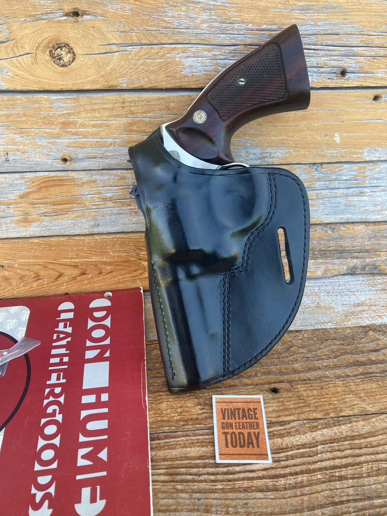 Don Hume H722 Black Leather OWB Revolver Holster For S&W 4" K 10 1912 15 LEFT