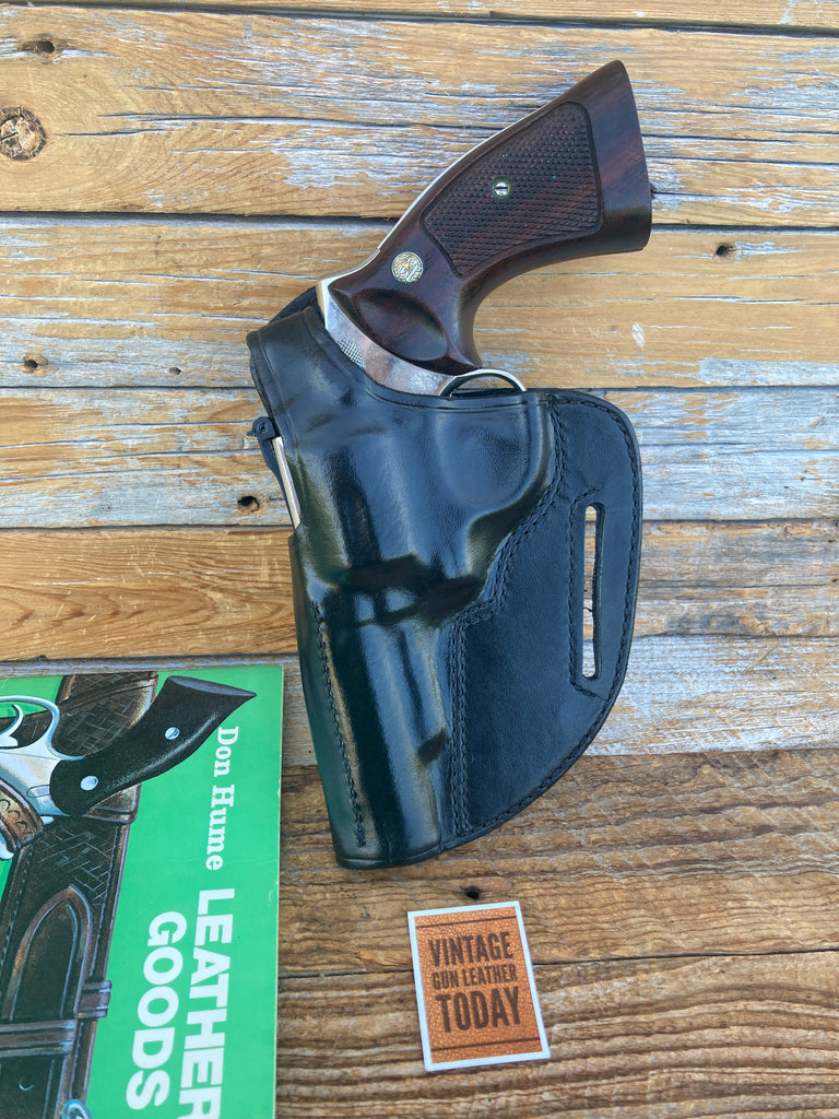 Don Hume H722 Black Leather OWB Revolver Holster For S&W 4" K 10 19 12 15 LEFT !