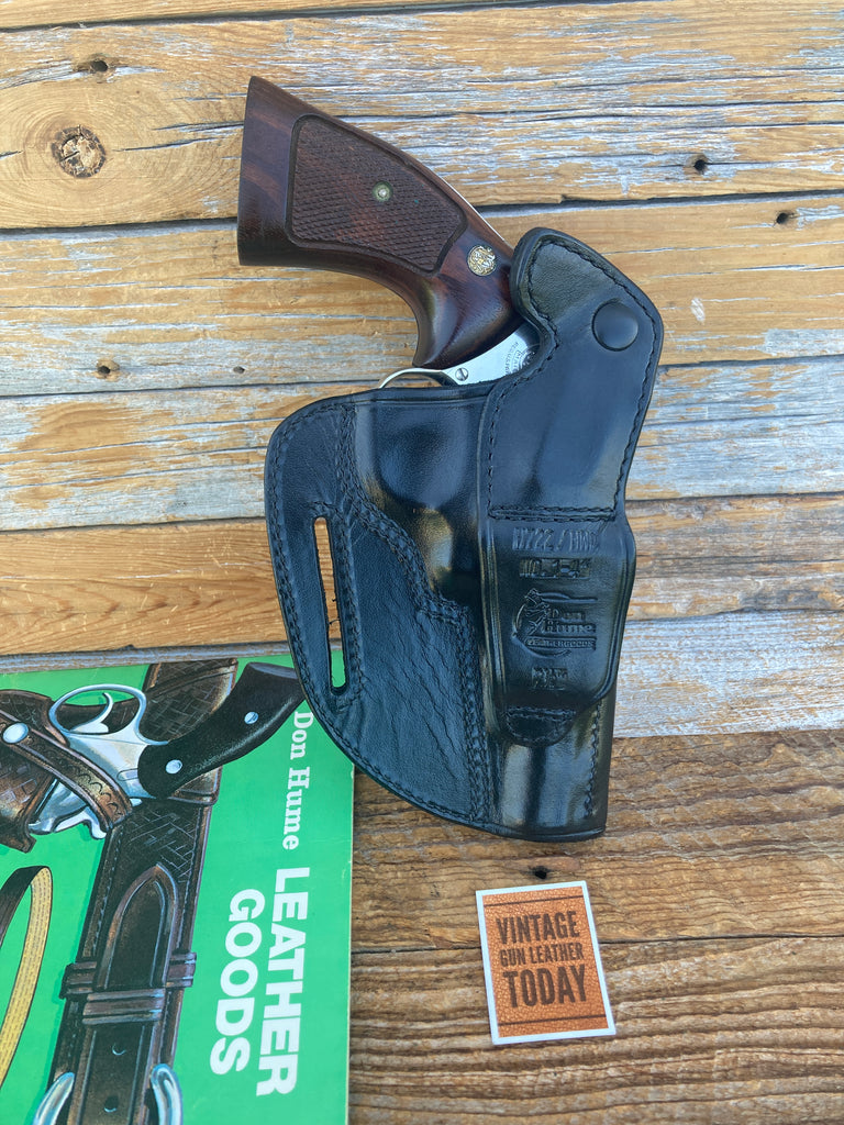 Don Hume H722 Black Leather OWB Revolver Holster For S&W 4" K 10 19 12 15 LEFT !