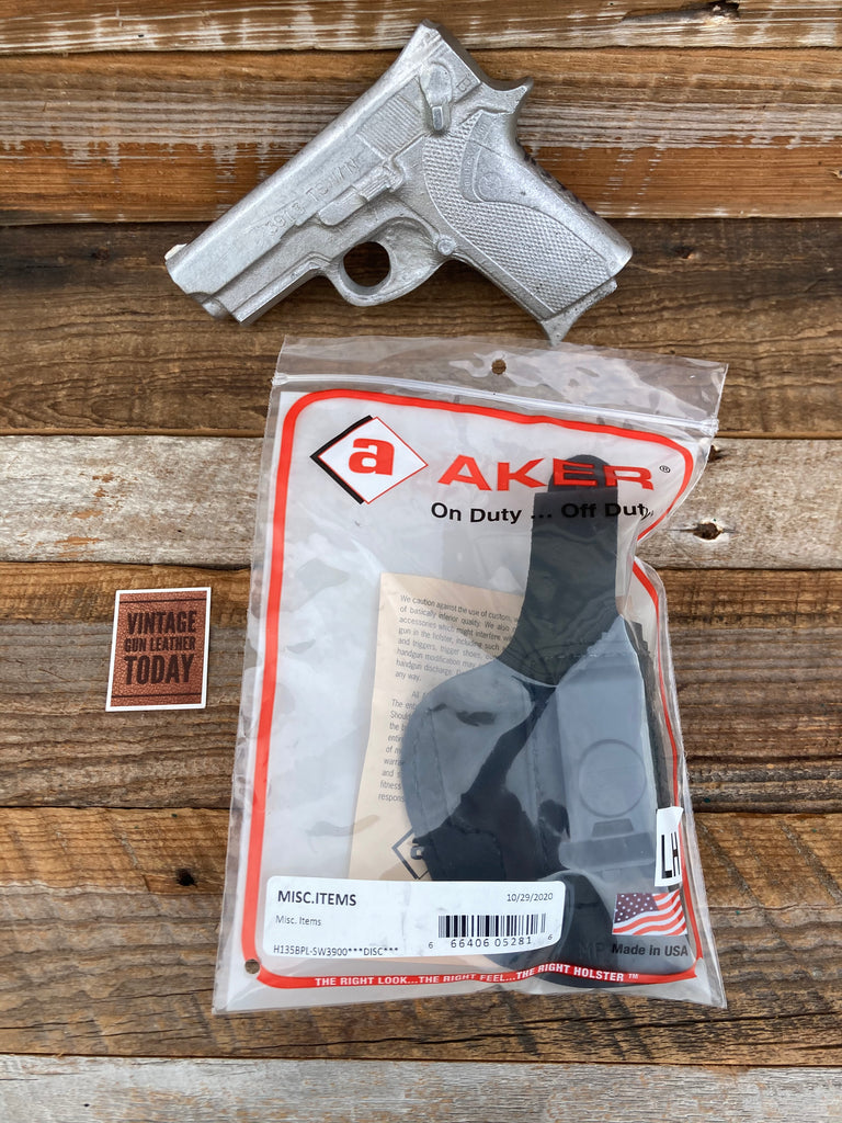 AKER Discontinued Black Leather IWB Spring Special Holster For S&W 3913 3913 TSW