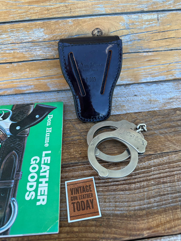 Don Hume Clarino Gloss Brown Single Cuff Case Chain Handcuffs C303