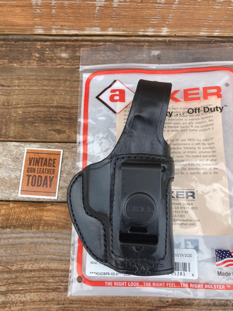 AKER Discontinued Black Leather IWB Spring Special Holster For M&P XD-E Right