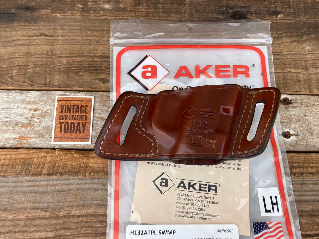 Discontinued Vintage AKER Plain Brown OWB Open Top Holster For M&P 40C 45C