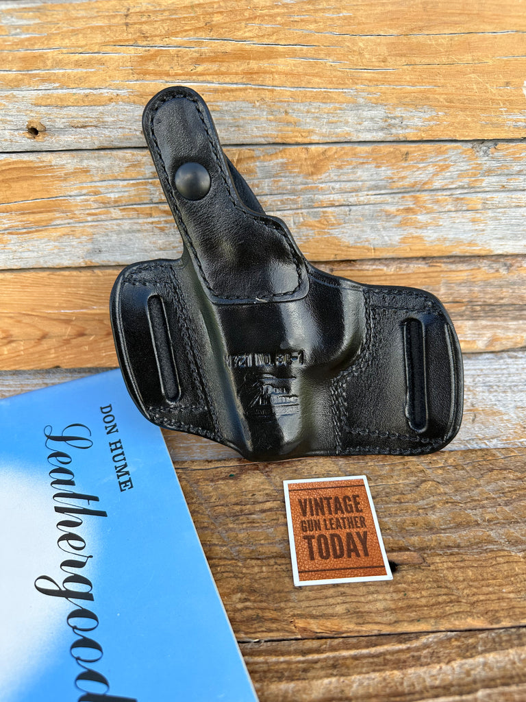 Vintage Don Hume Black Leather H721 OWB Holster For KEL TEC P11 9mm  Right