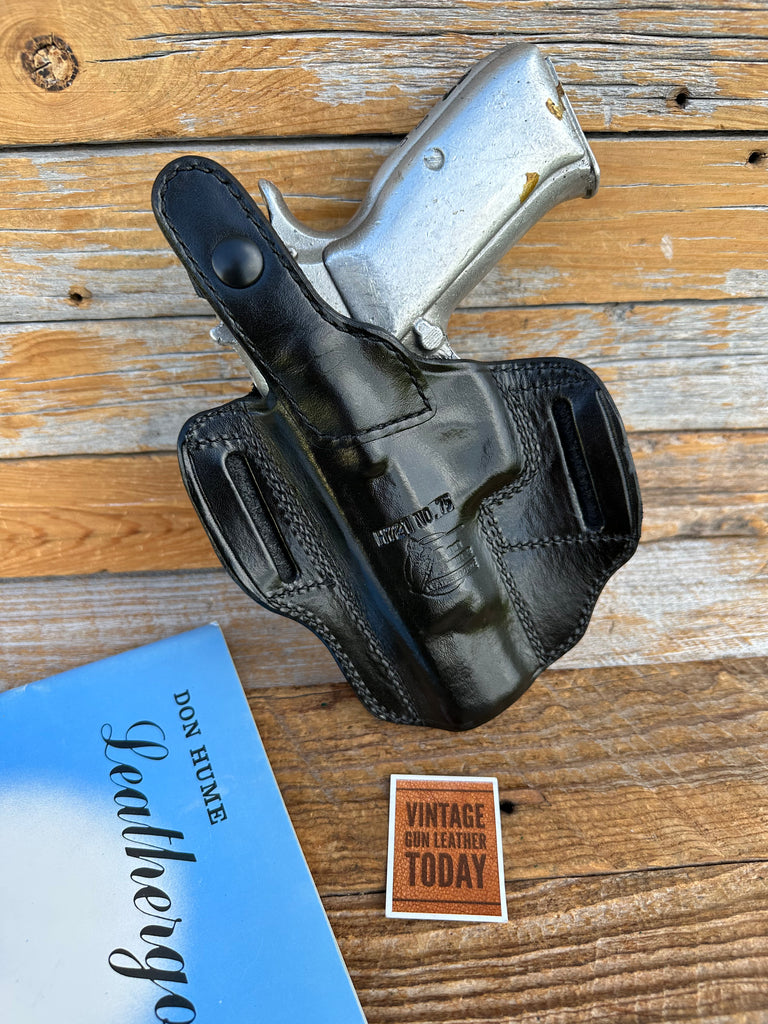 Vintage Don Hume Black Leather H721 OWB Holster For TANFOGLIO TZ 75 Right