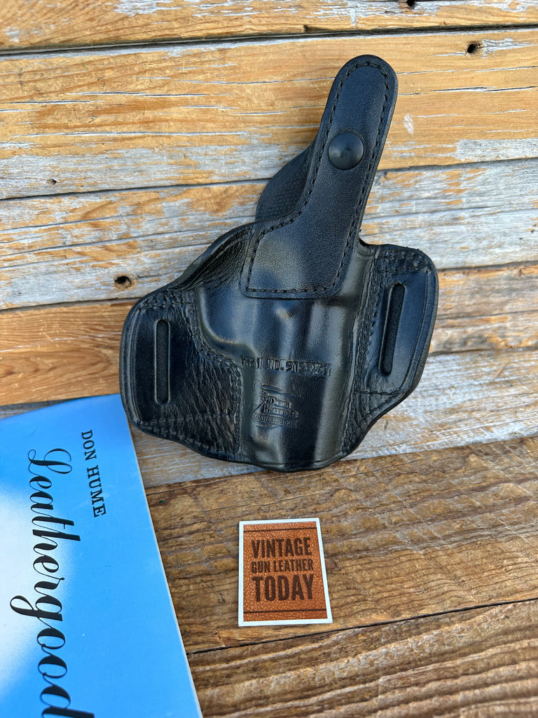 Vintage Don Hume Black Leather H721 OWB Holster For SMITH S&W 4053 LEFT