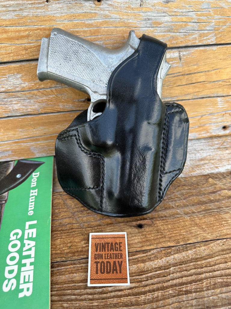 Vintage Don Hume Black Leather H721 OWB Holster For SMITH S&W 4556 Right