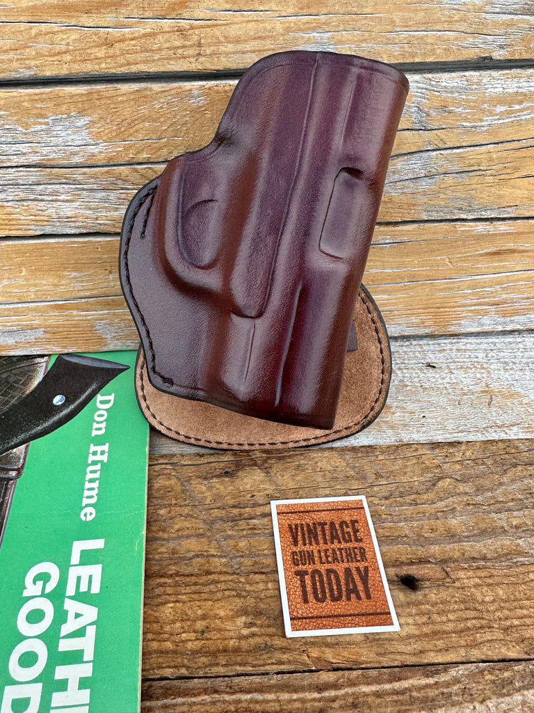 Vintage Don Hume H720 Brown Leather Paddle Holster For Smith Wesson 99 Compact