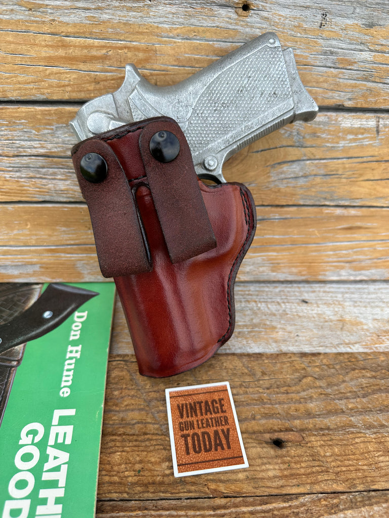 Vintage Don Hume H715 Brown Leather Open Top IWB Holster For S&W 3913 3914