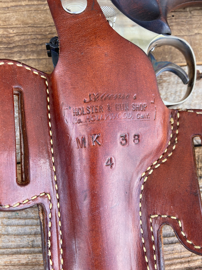 Alfonso's Brown Basketweave Leather Holster for S&W Medium K Frame 4" Revolver,