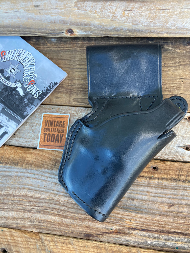 Tex Shoemaker Plain Black Leather 35K Border Holster For 2" K Frame M&P 10