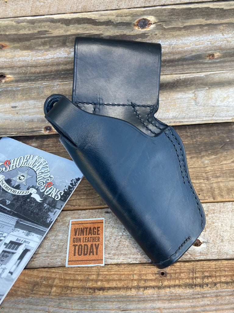 Tex Shoemaker Black Leather 35K Border Holster For 3" S&W K Frame Revolver Left