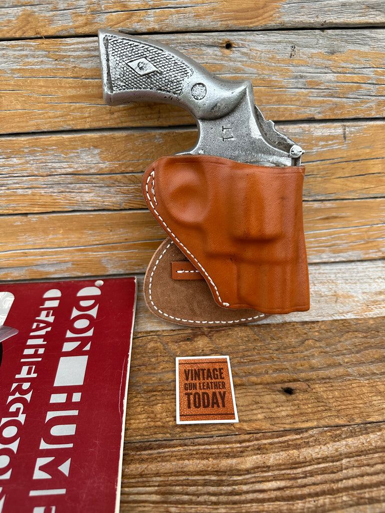 Vintage Don Hume H720 OT Brown Leather Paddle Holster For Dan Ruger S&W Revolver
