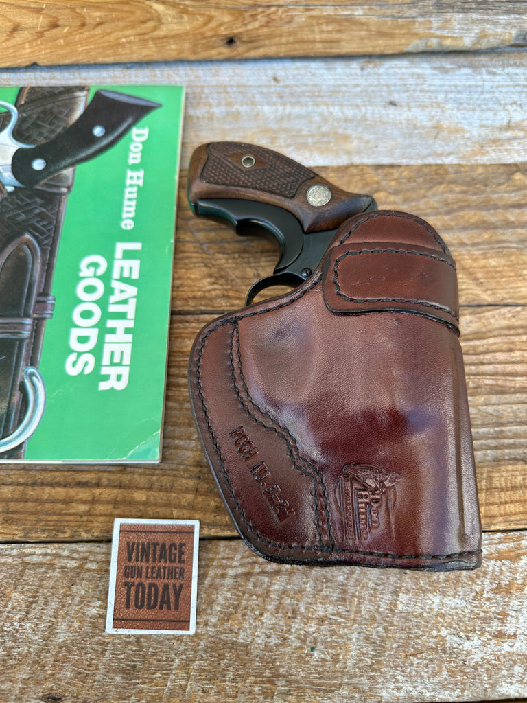 Vintage Don Hume PCCH IWB Leather Holster For 2" J S&W 36 640 649 Charter LEFT