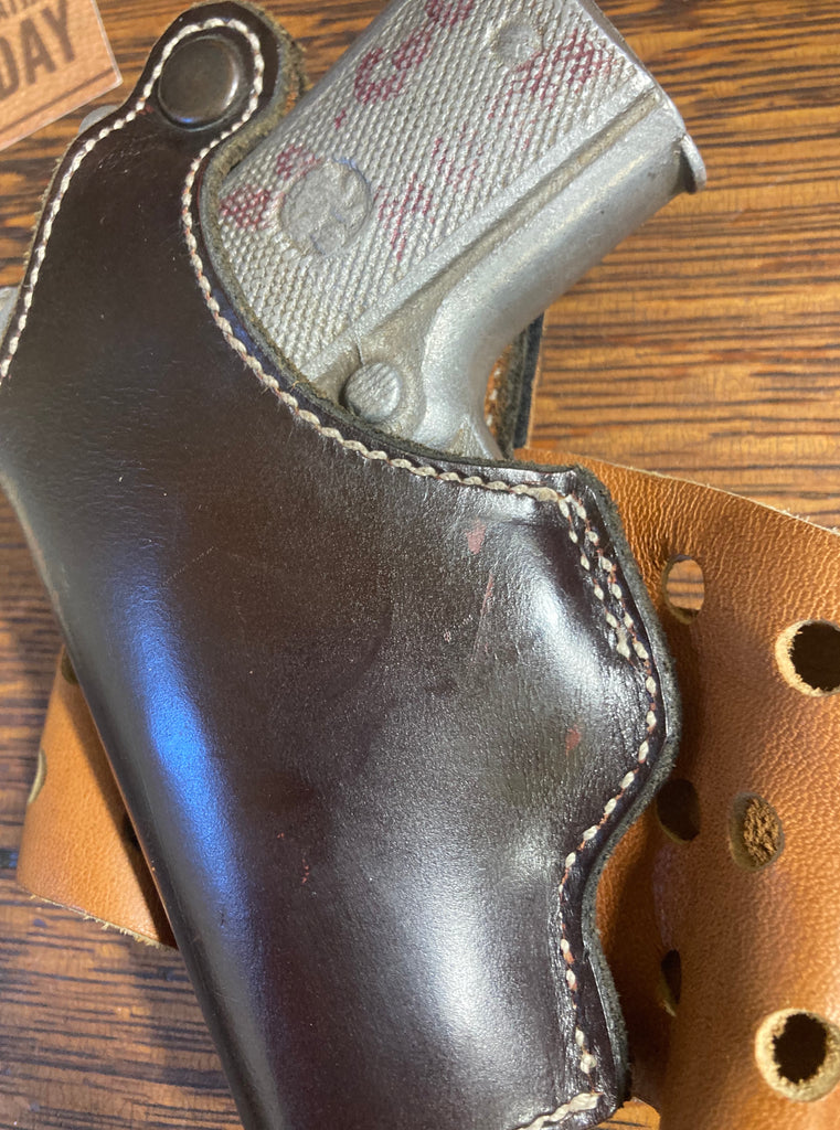 Vintage Alfonsos Leather Adjustable Ankle Holster For Colt Mustang .380 LEFT