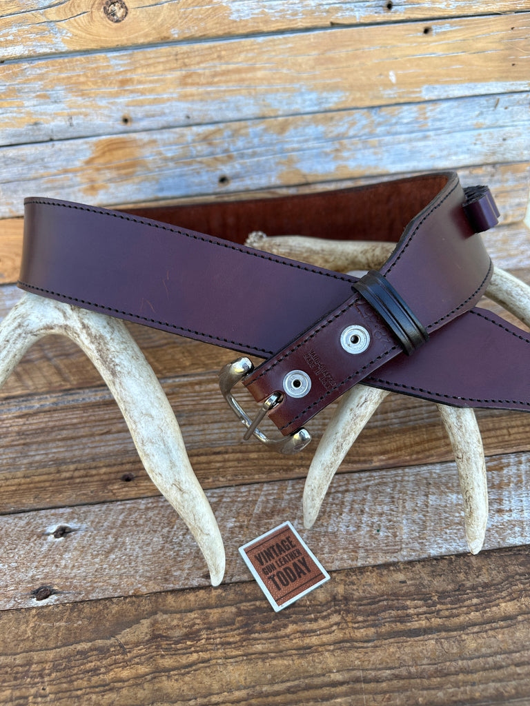Kirkpatrick Brown Leather Suede Lined Western Cartridge Gun Belt Belt SZ 40 .38
