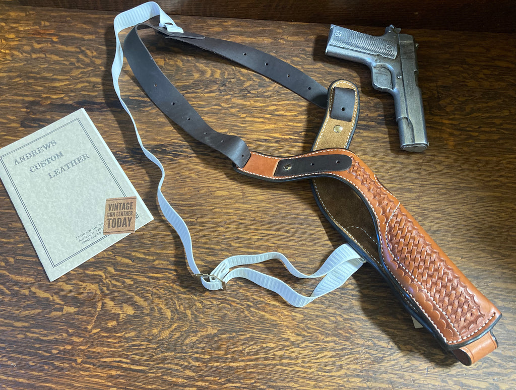Sam Andrews Leather Lined Shoulder Holster Rig For Colt .45 1911 Government 5"