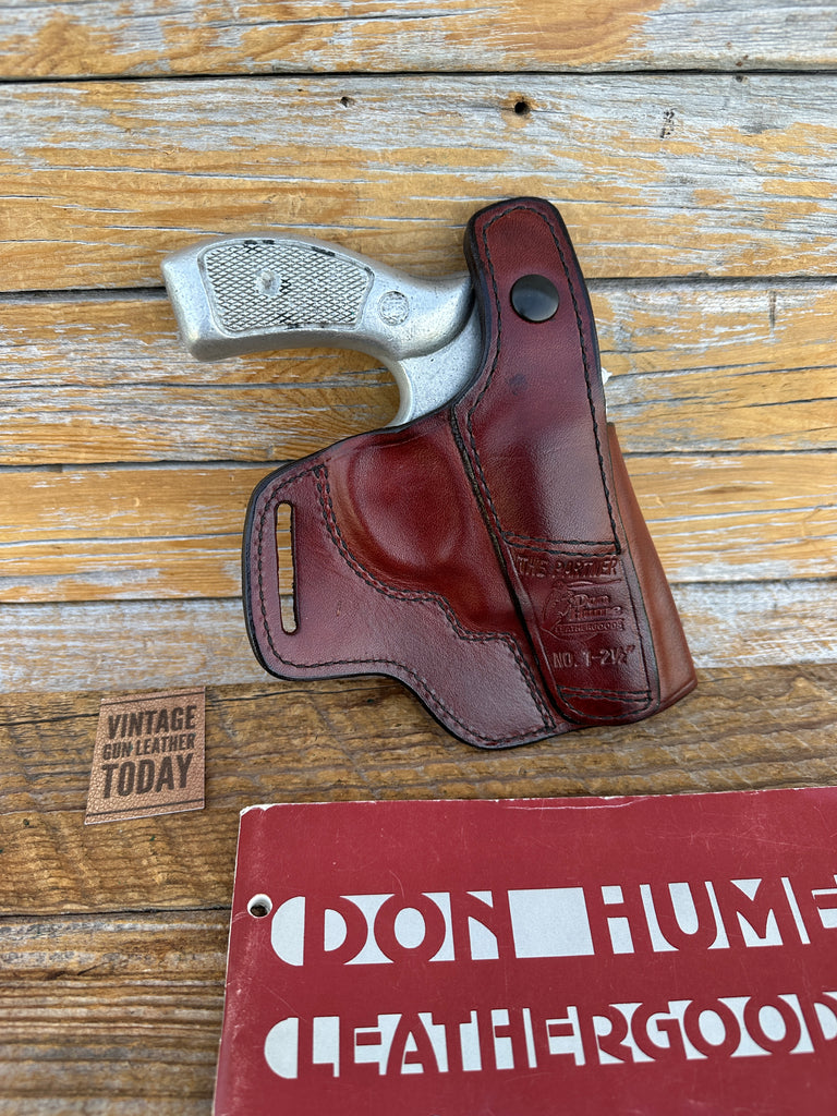 Don Hume Brown Leather Cross Holster For 2.5" Revolver Dan Ruger S&W 10 19 64 65