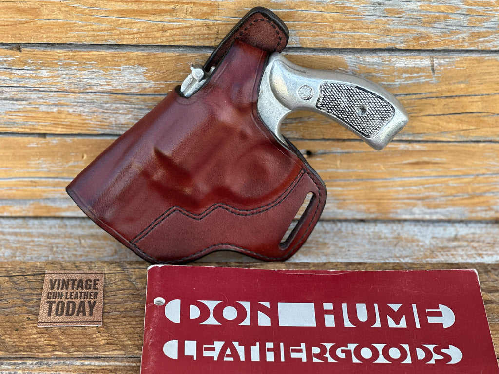 Don Hume Brown Leather Cross Holster For 2.5" Revolver Dan Ruger S&W 10 19 64 65