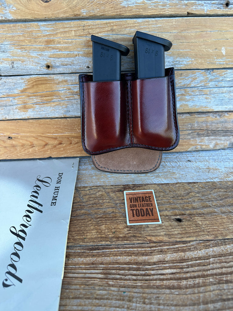 Don Hume Brown Leather D425 850B Double Magazine Paddle  For GLOCK HK SIG XDM