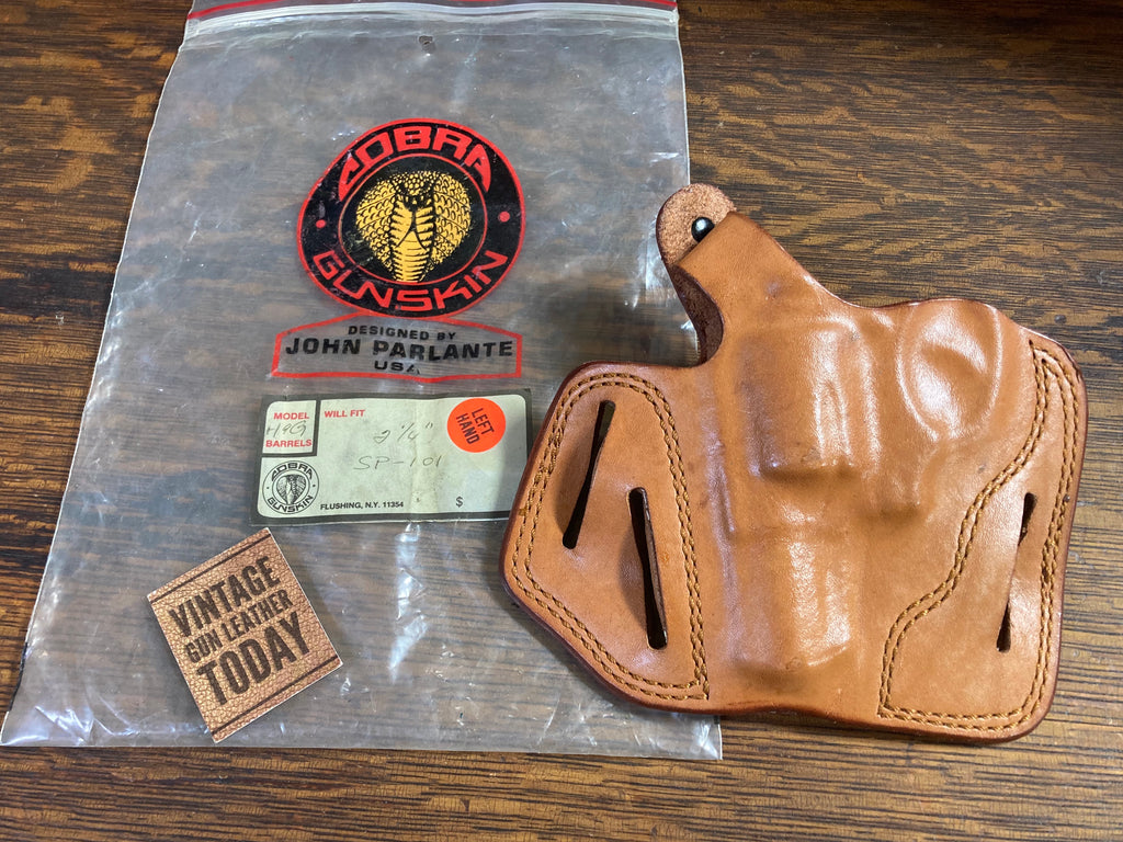 Vintage Cobra Brown Leather OWB Holster For SP101 2 1/4" SPURLESS Revolver NYPD
